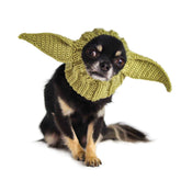 Zoo Snoods Baby Yoda Costume close-up knit demonstrates cozy warmth