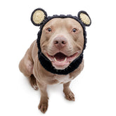 Zoo Snoods Black Bear Costume dog snood provides warm knit neck protection for winter walks.