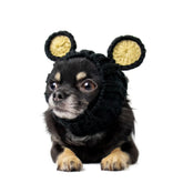Zoo Snoods Black Bear Costume dog snood wrap provides warmth for small dogs.