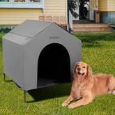 Zooba 42inch outdoor dog house front view shows spacious shelter for large breeds in all weather