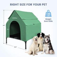 Zooba Outdoor Dog House easy-assembly design helps quick setup.
