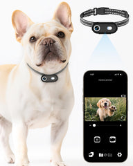 ZoomaraKam camera collar front view for easy on-the-go pet monitoring.