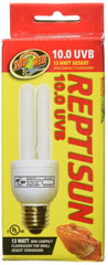 Zoo Med ReptiSun 10.0 UVB Mini over basking area to support bone health