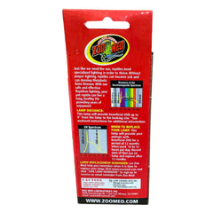 Zoo Med Reptisun 5.0 UVB Mini side view, reliable UVB penetration for reptiles.