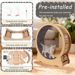 ZooVibe cat exercise wheel safety lock keeps operation secure during late-night play.