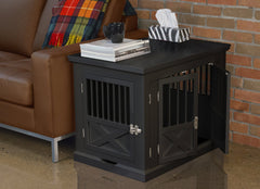 Zoovilla Merry triple-door crate front doors open, showcasing versatile access for easy pet care.