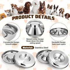 Zopeal slow-feeder bowl with raised center slows eating for calmer meals