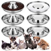 Zopeal stainless steel puppy bowls, 10.2 inch diameter, ideal for large-group feeding