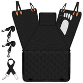 Zoramey back seat pet cover with mesh window promoting airflow for calmer rides.