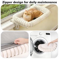 Zoratoo cat window seat on sturdy metal frame supports calm bird watching.