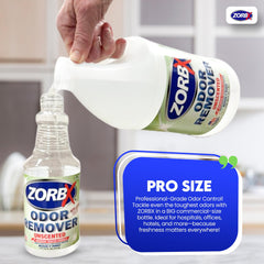 ZORBX unscented odor remover spray demonstrates fast-acting odor control