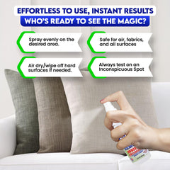 ZORBX Unscented Odor Eliminator pack label closeup highlights fragrance-free formula