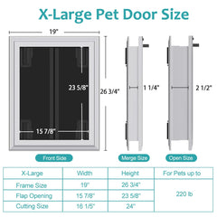 ZOUTEX XLarge telescoping tunnel demonstrates adjustable fit for different door gaps.