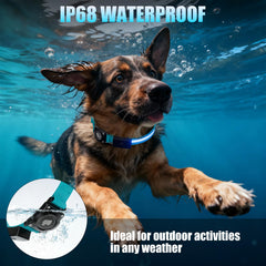 ZOWPET LED AirTag collar at night glow enables easier tracking in low light.