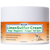 ZOXY Lime Sulfur Cream tube-application for itchy skin relief and comfort.
