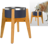 ZPirates dog bowl stand 12-inch height with adjustable rails for versatile large-breed feeding.