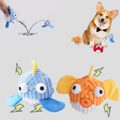 Zrbtk Squeak Dog Toy for aggressive-chewers plush exterior for durable chewing sessions.