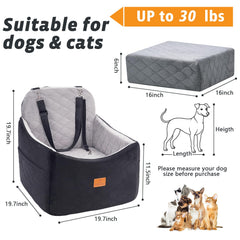 Ztinng dog car seat memory foam image demonstrates plush support on long trips