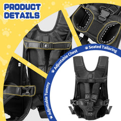 ZTVA dog backpack with waterproof padding protects pets on trails.