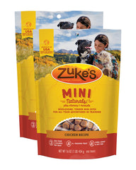 Zuke's Mini Naturals chicken-treats-soft-chewy provide a soft, tasty training reward.