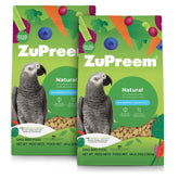 ZuPreem natural pellets parrot 3lb-pack outer-pack highlights USA-made nutrition.