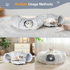 Zuqqony Cat Bed removable donut lets cats rest after play