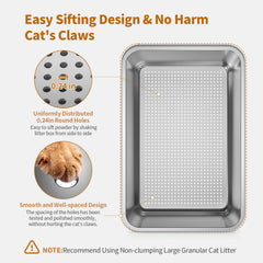 Zuqqony sifting litter box designed for pine pellets promotes efficient sifting of sawdust.