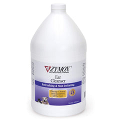 Zymox ear cleanser for dogs and cats, 1-gallon hero bottle for convenient at-home cleaning.