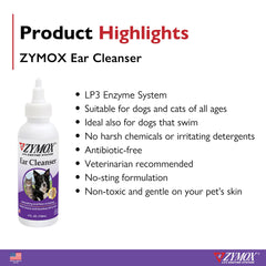 Zymox ear cleanser after use with clean, fresh ears