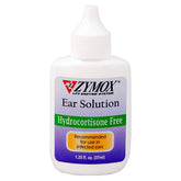 Zymox Otic bottle pour demonstrates easy application for pet ear comfort.