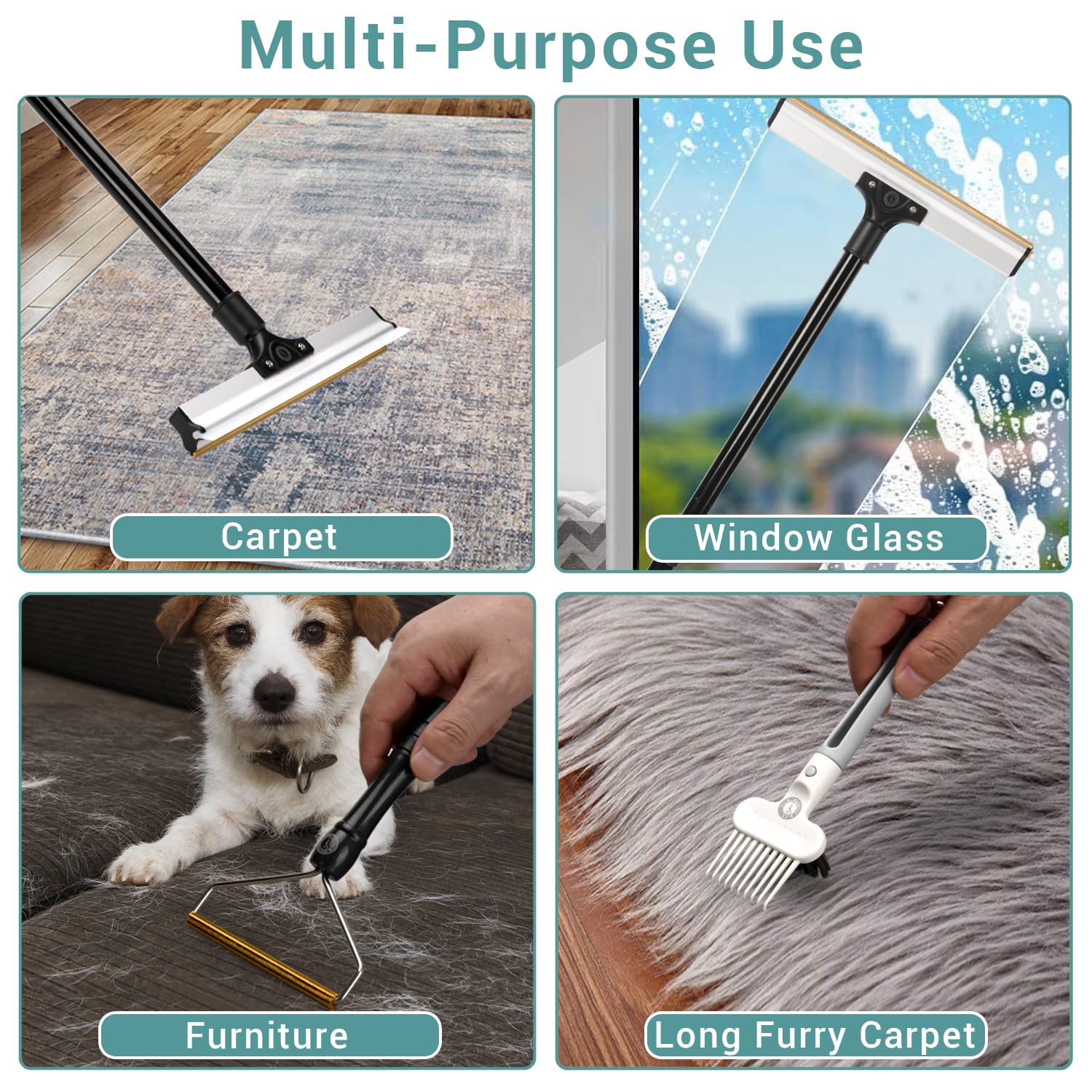 10 TO 6 PICKS 62-inch adjustable handle lets you stand while cleaning.