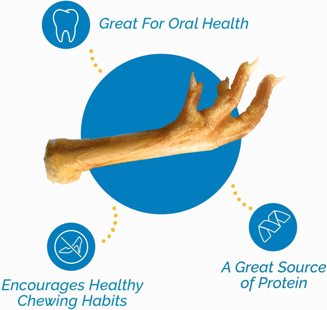 123 Treats chicken feet dog treats crunchy texture dogs love