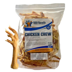 123 Treats chicken feet dog treats packaging highlights natural ingredients for healthy pups