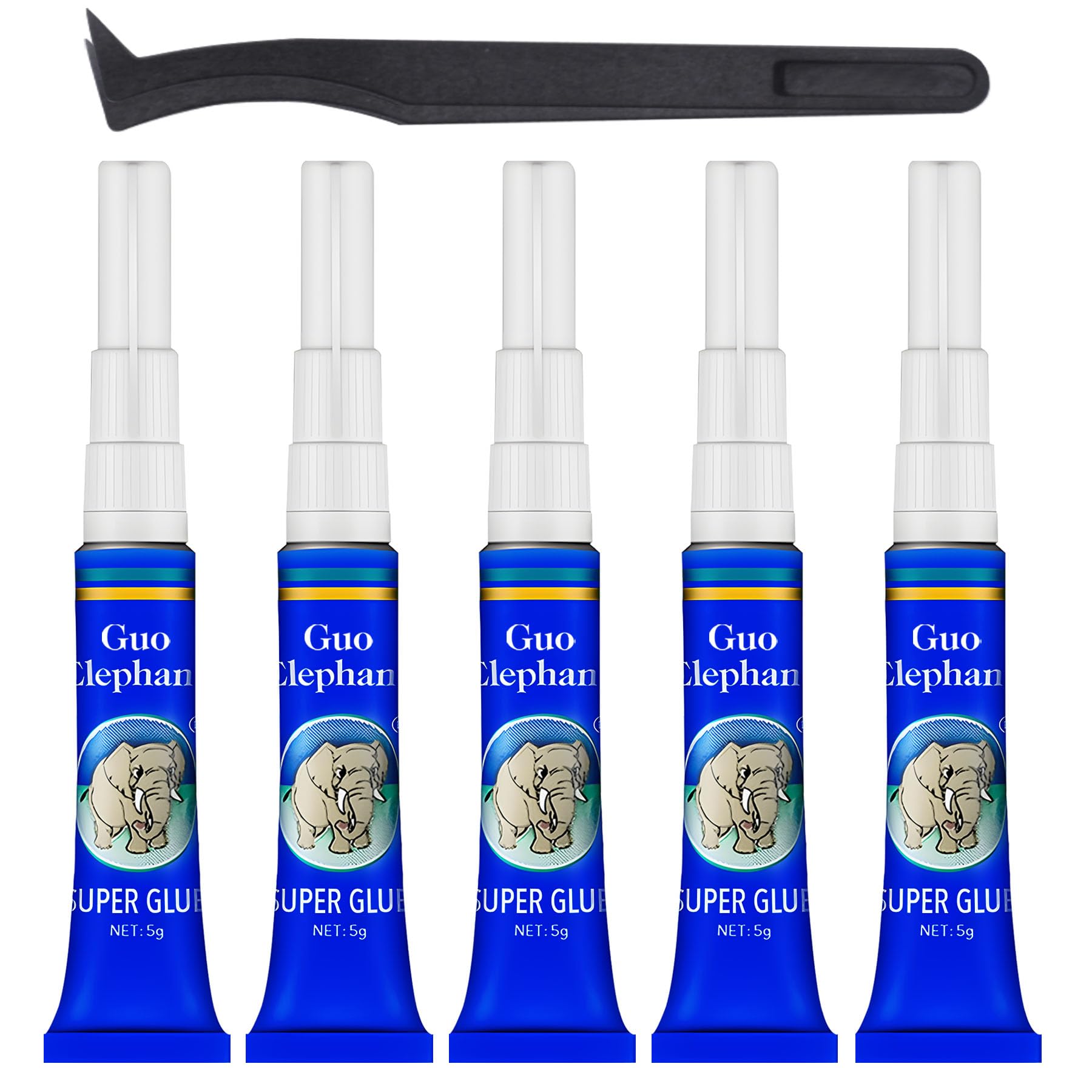 1DFAUL Aquarium Glue 5pcs package demonstrates reef-safe bonding for plants and decor.