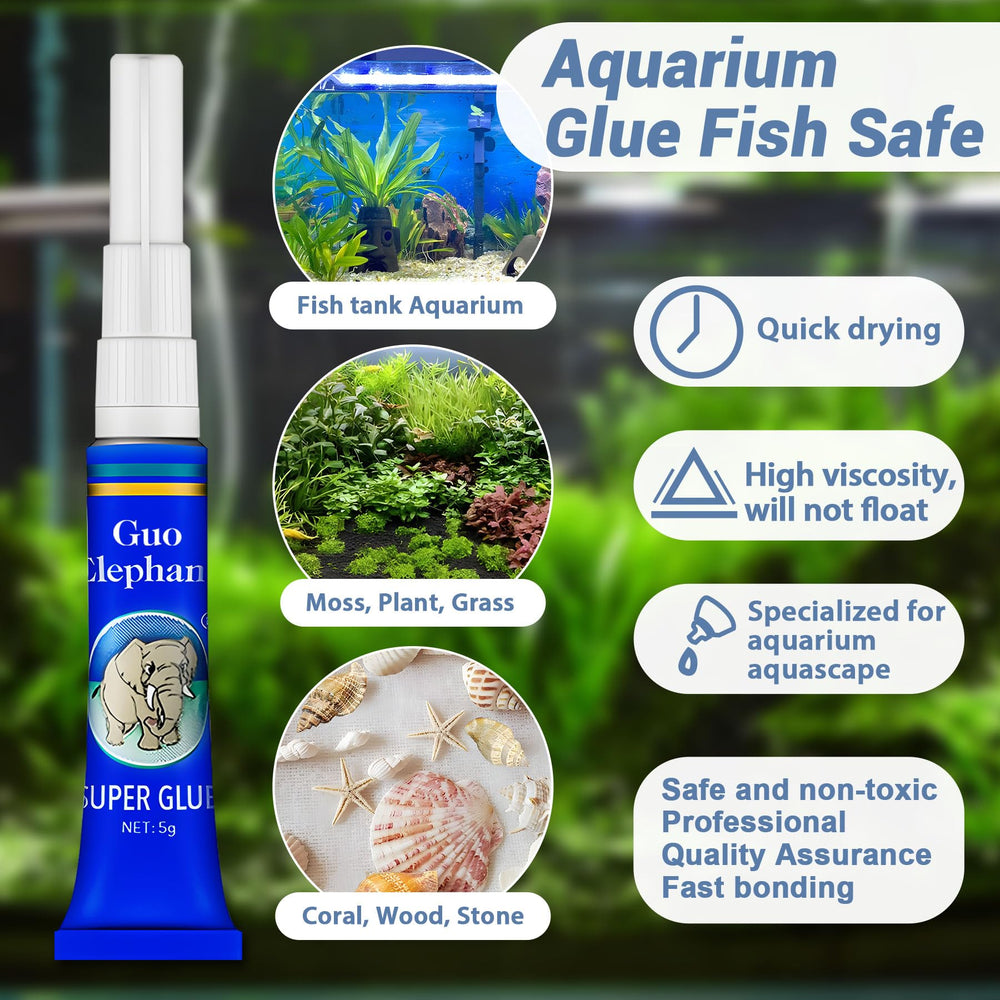 1DFAUL Aquarium Glue water-safe demonstrates non-toxic bond for fish and plants.