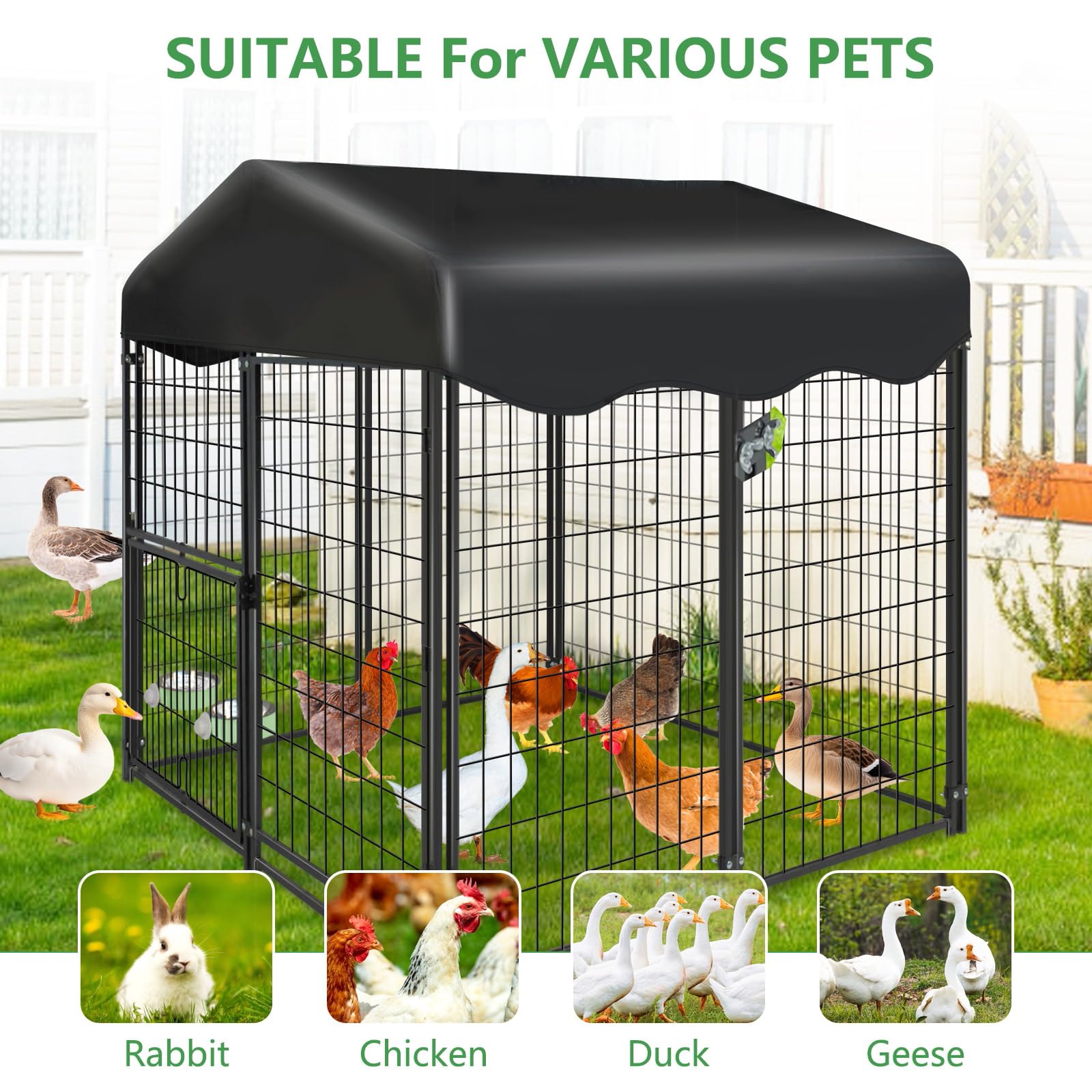 1R2P3I multi pet use dog kennel suitable for dogs rabbits and poultry