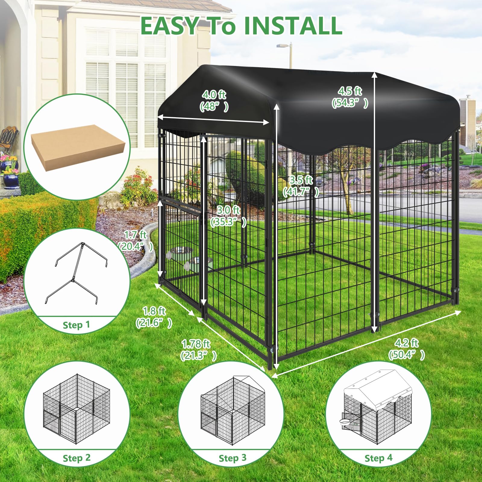 1R2P3I sturdy construction with black E coating for durability and rust resistance