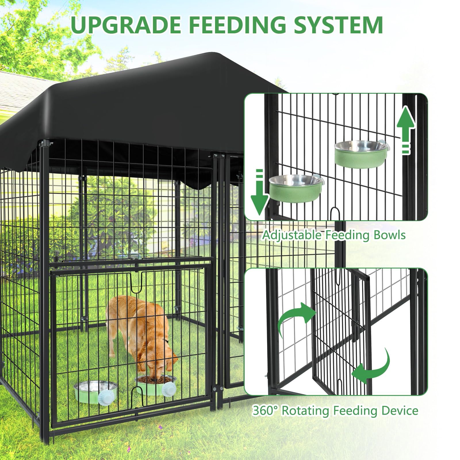 1R2P3I outdoor dog kennel waterproof cover keeps pets protected from sun and rain