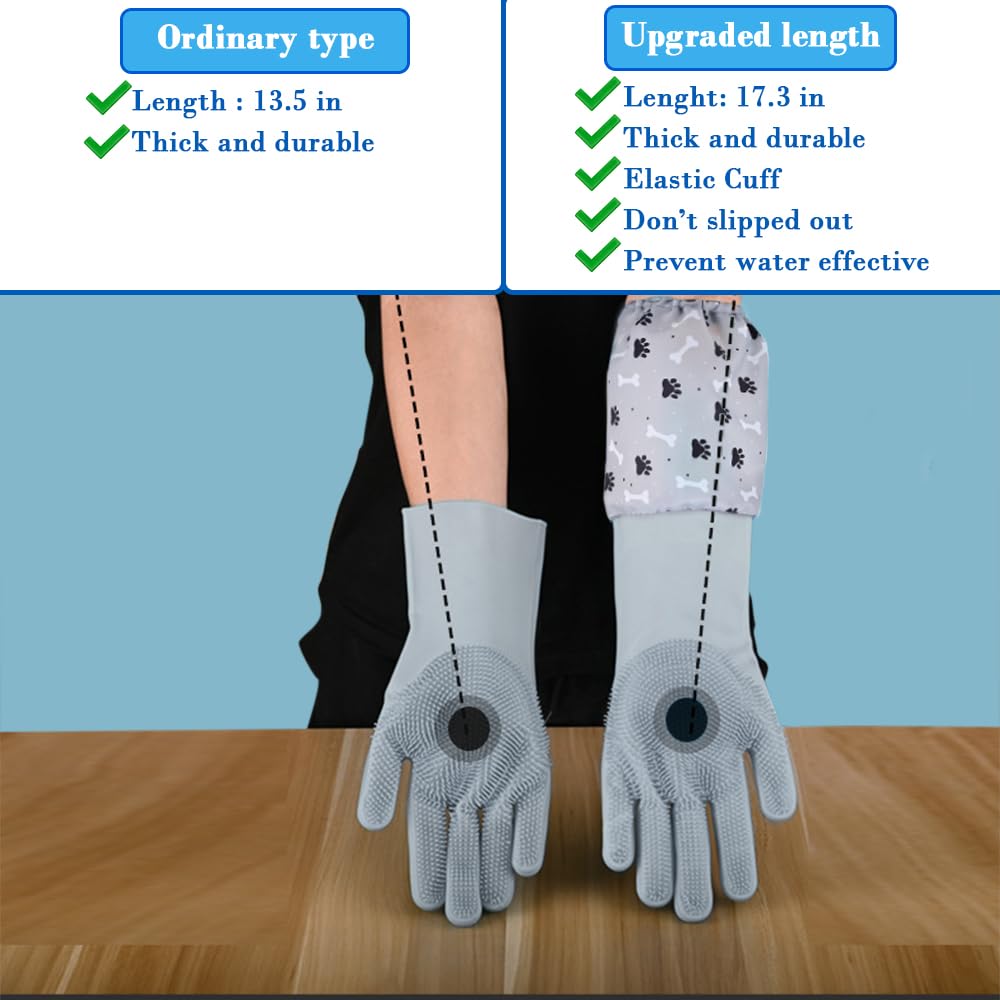 Guantes 1TO3GO para masaje y cepillado, despelando pelos sueltos con suavidad.