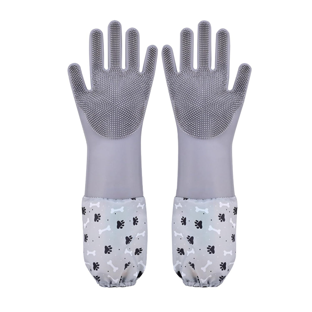 Guantes 1TO3GO para cuidado del pelo de mascotas, cepillado suave y cómodo.