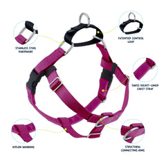 2 Hounds Design Freedom No Pull Harness side view shows adjustable straps for secure fit.