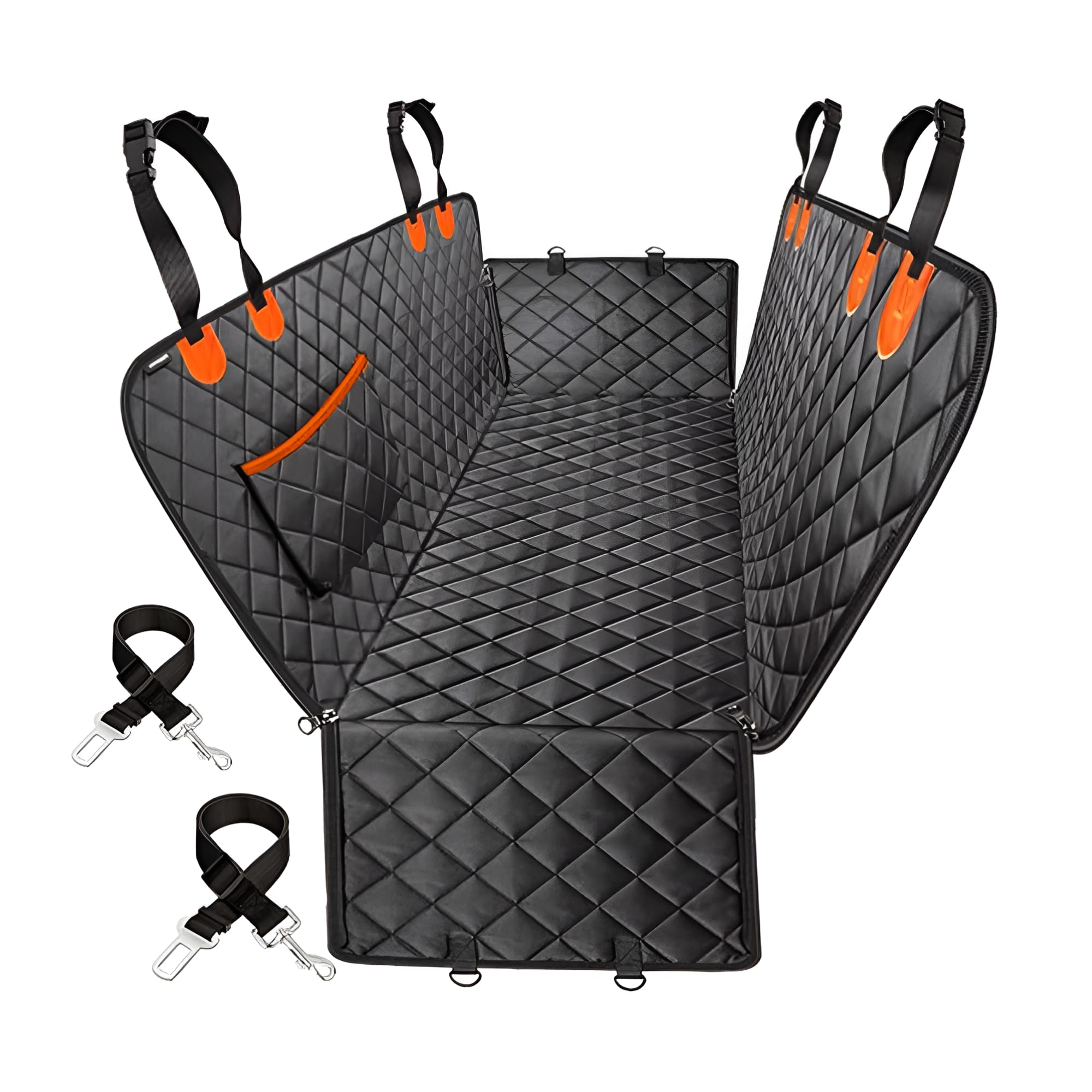 2in1 dog car seat cover back seat hammock with side flaps protects upholstery and eases entry