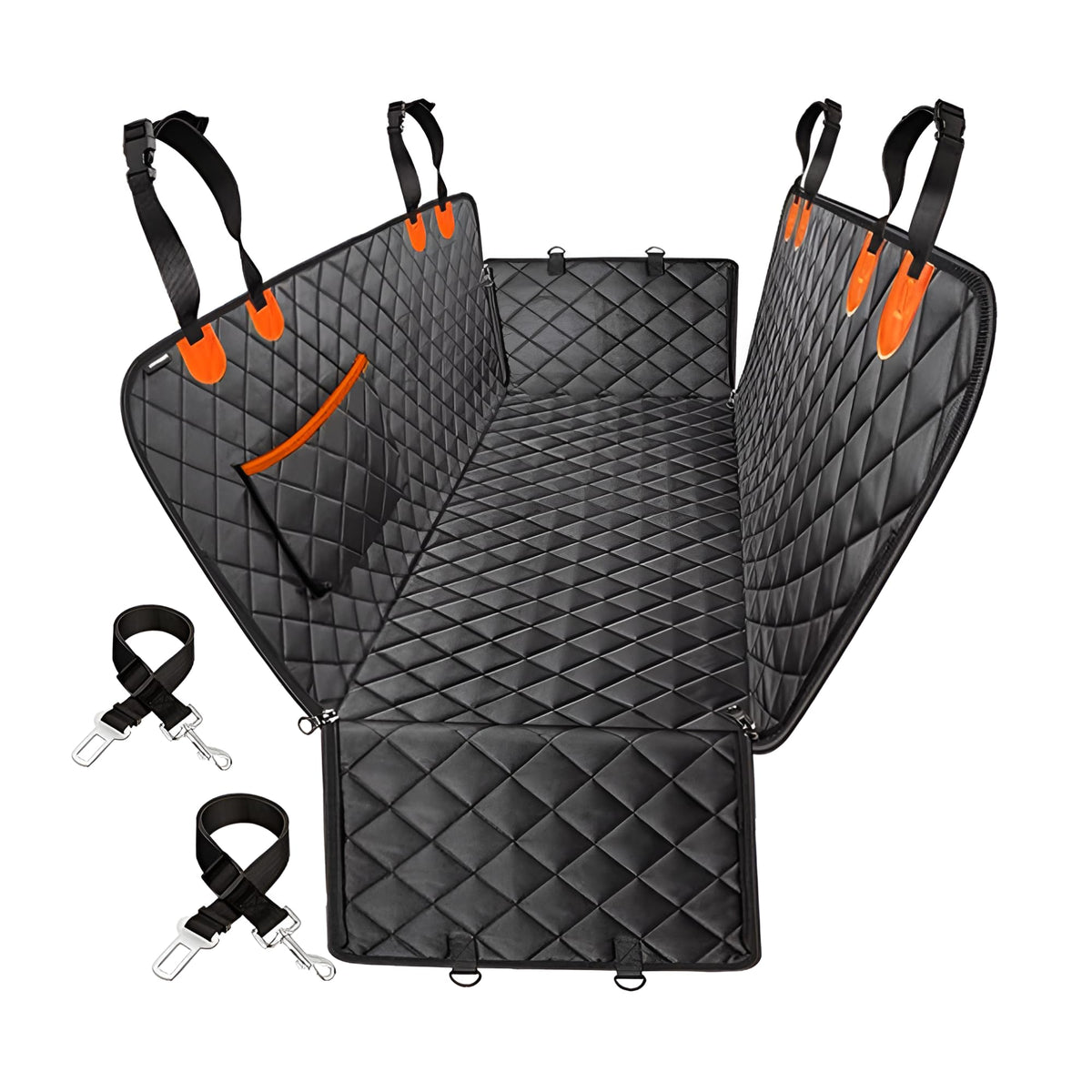 2in1 dog car seat cover back seat hammock with side flaps protects upholstery and eases entry
