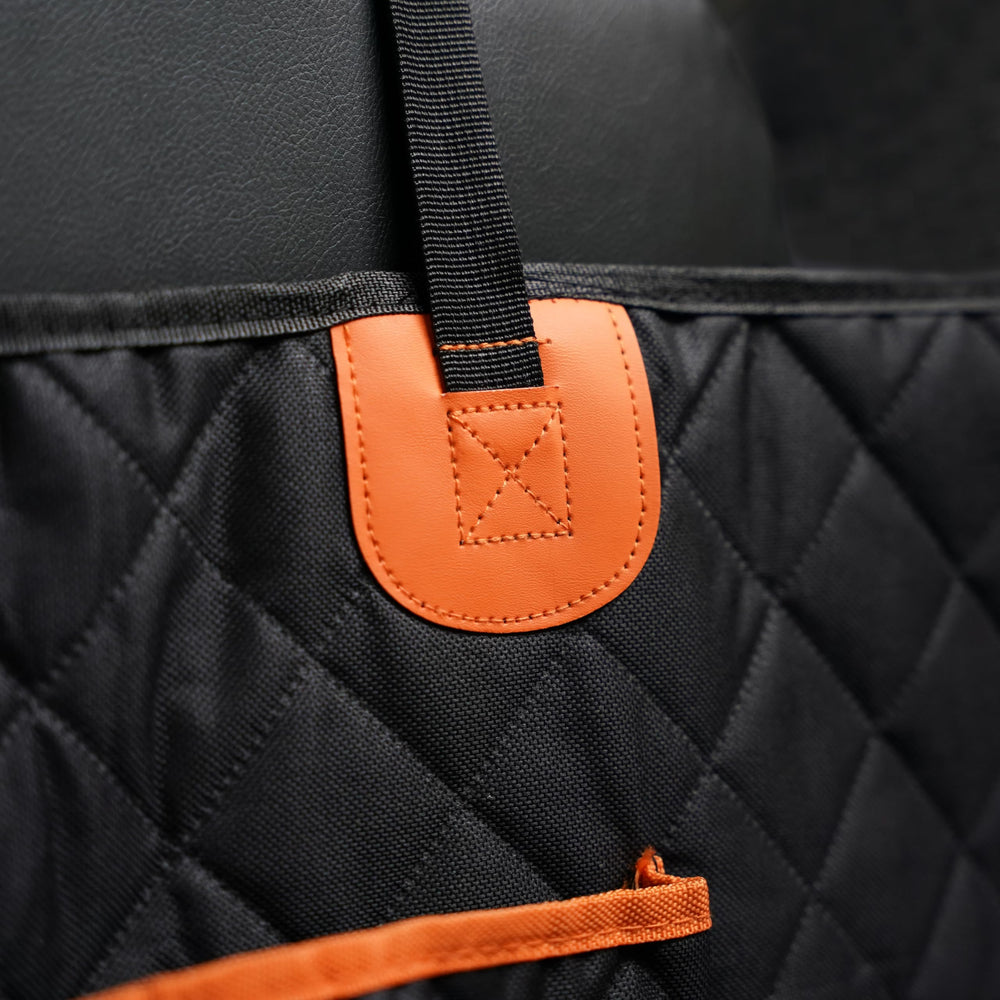 2in1 dog car seat cover breathable material promotes airflow while containing fur