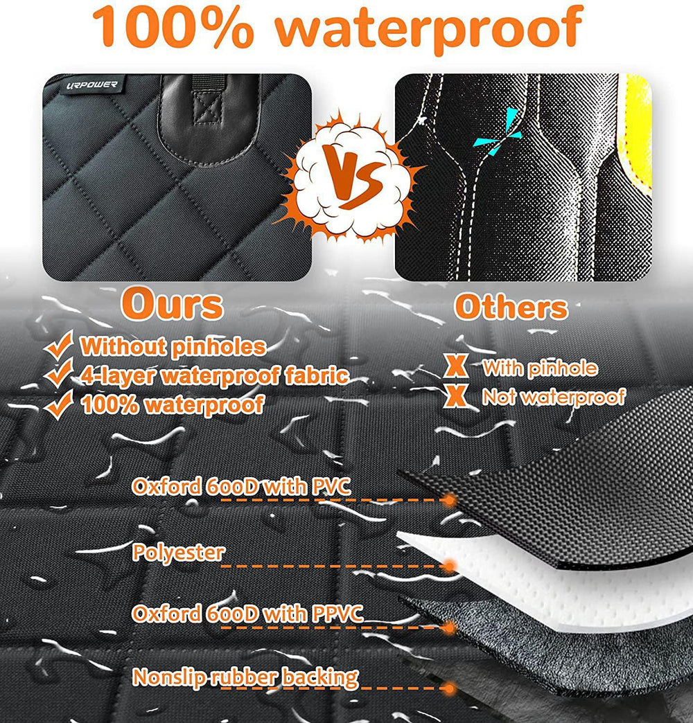2in1 dog car seat cover non-slip backing keeps cover in place during travel