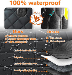 2in1 dog car seat cover non-slip backing keeps cover in place during travel