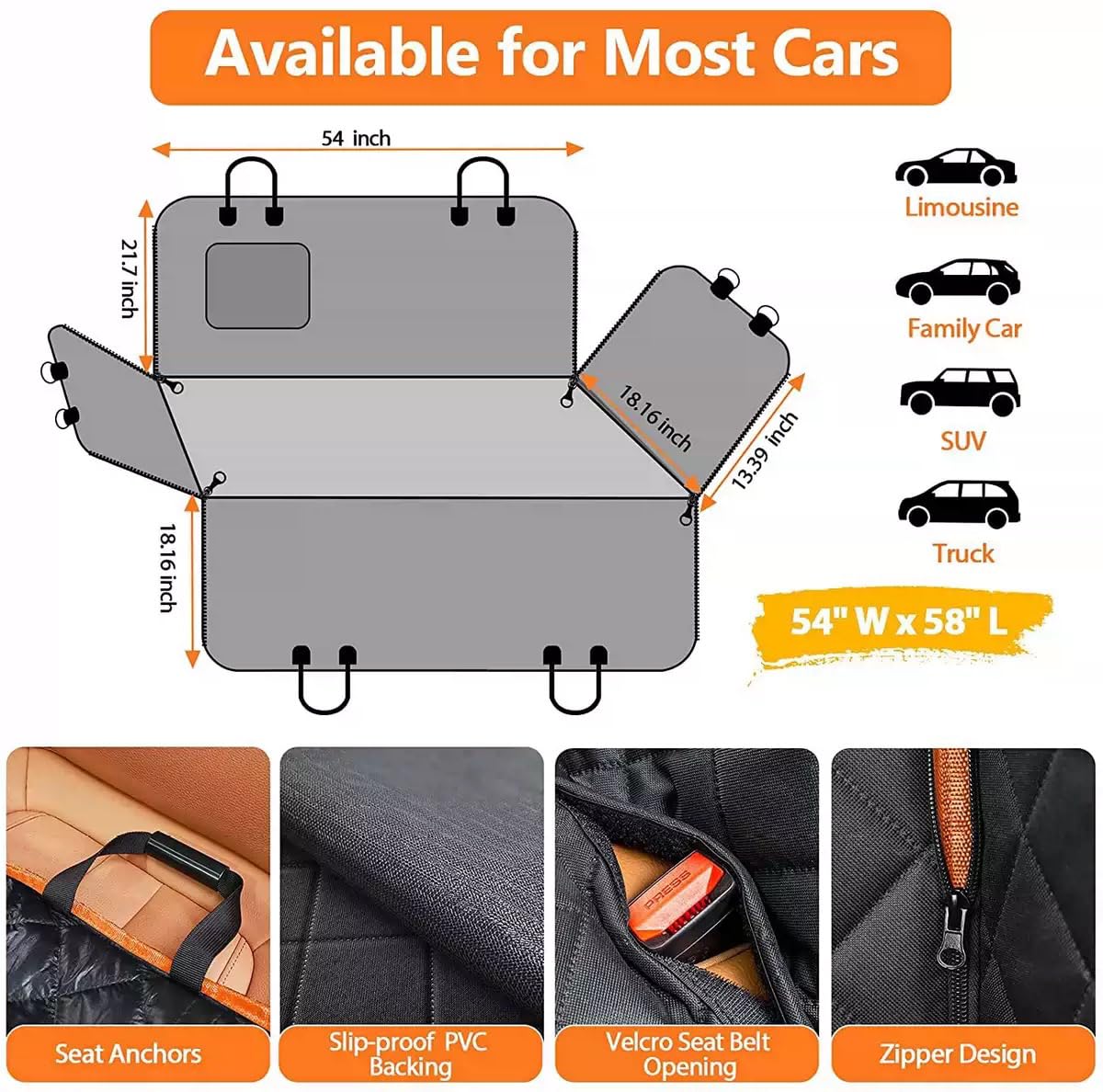 2in1 dog car seat cover waterproof fabric closeup shows protective layer for spills