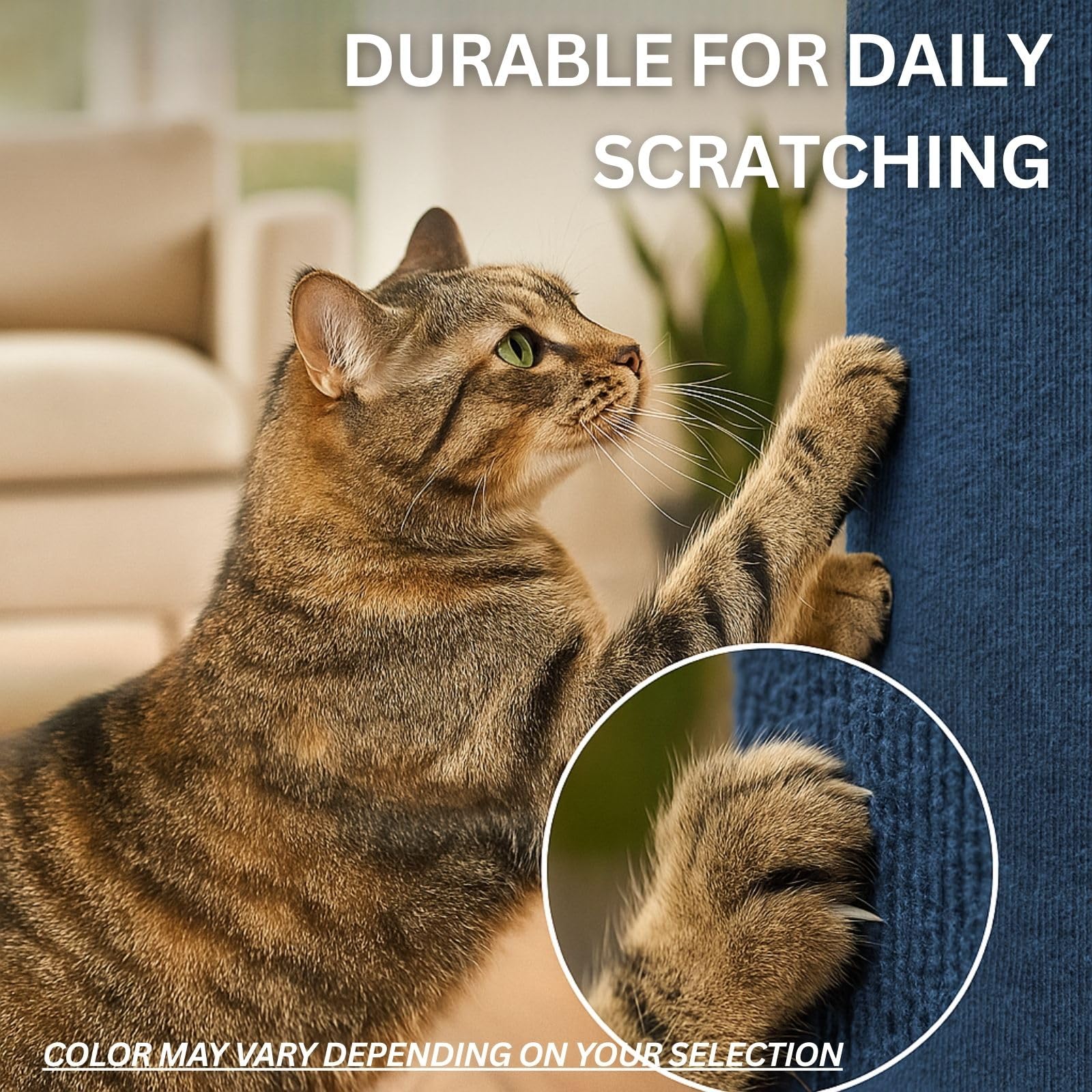 2ME Cat Scratch Mat car use illustrates portable furniture protection on trips.