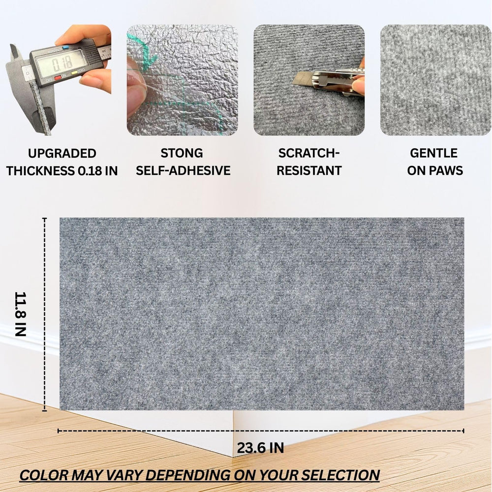 2ME Cat Scratch Mat pack side view emphasizes versatile placement and adhesive backing.