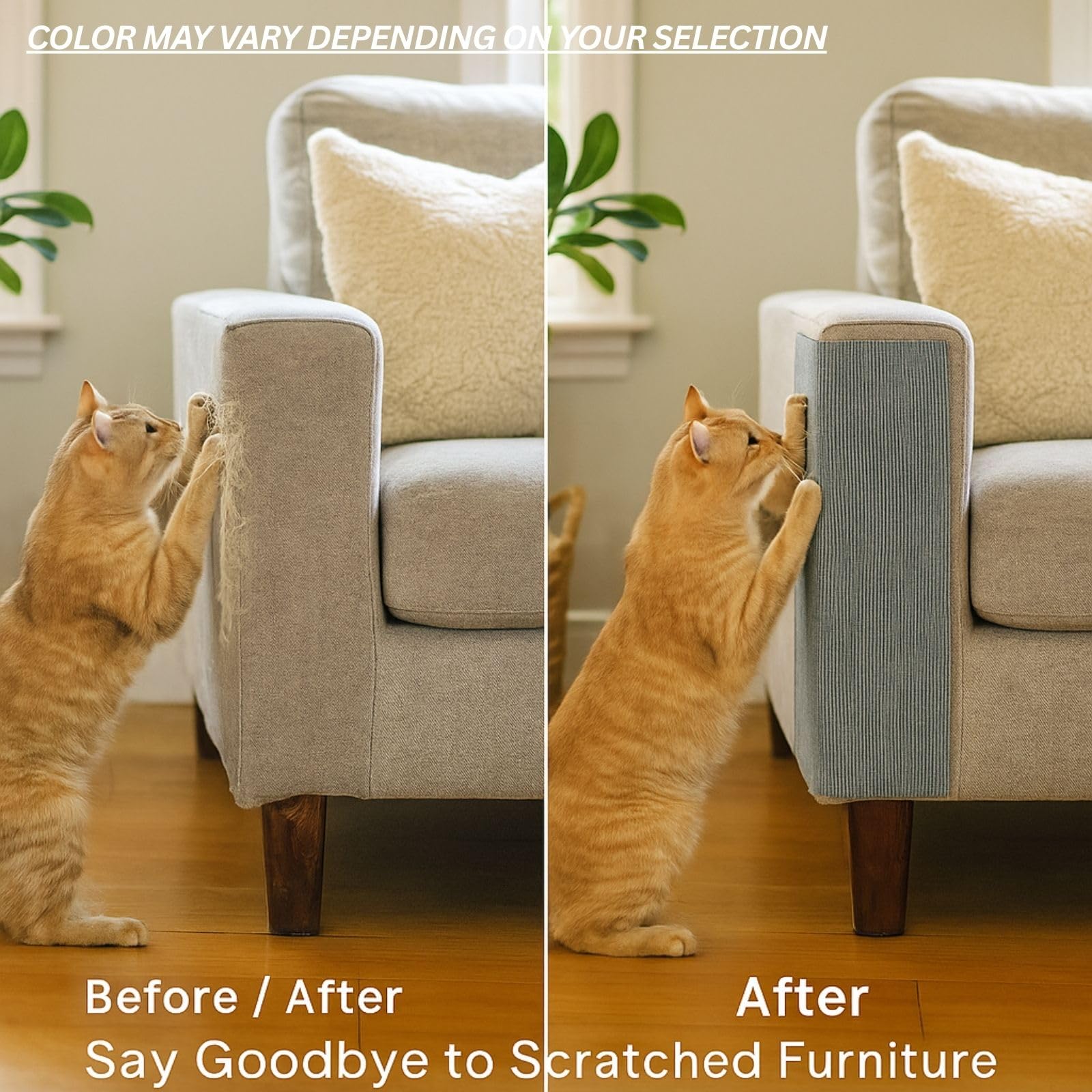 2ME Cat Scratch Mat wall adhesive setup shows easy installation on corners.